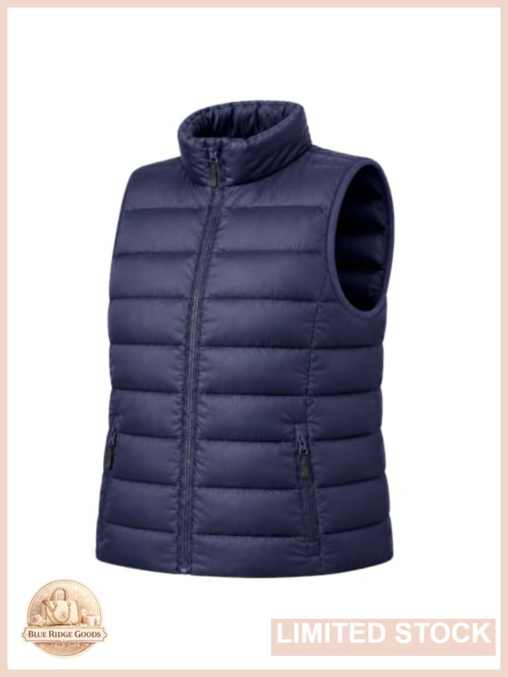 Plus Size Puffer Vest Packable Quilted Sleeveless Lightweight Winter